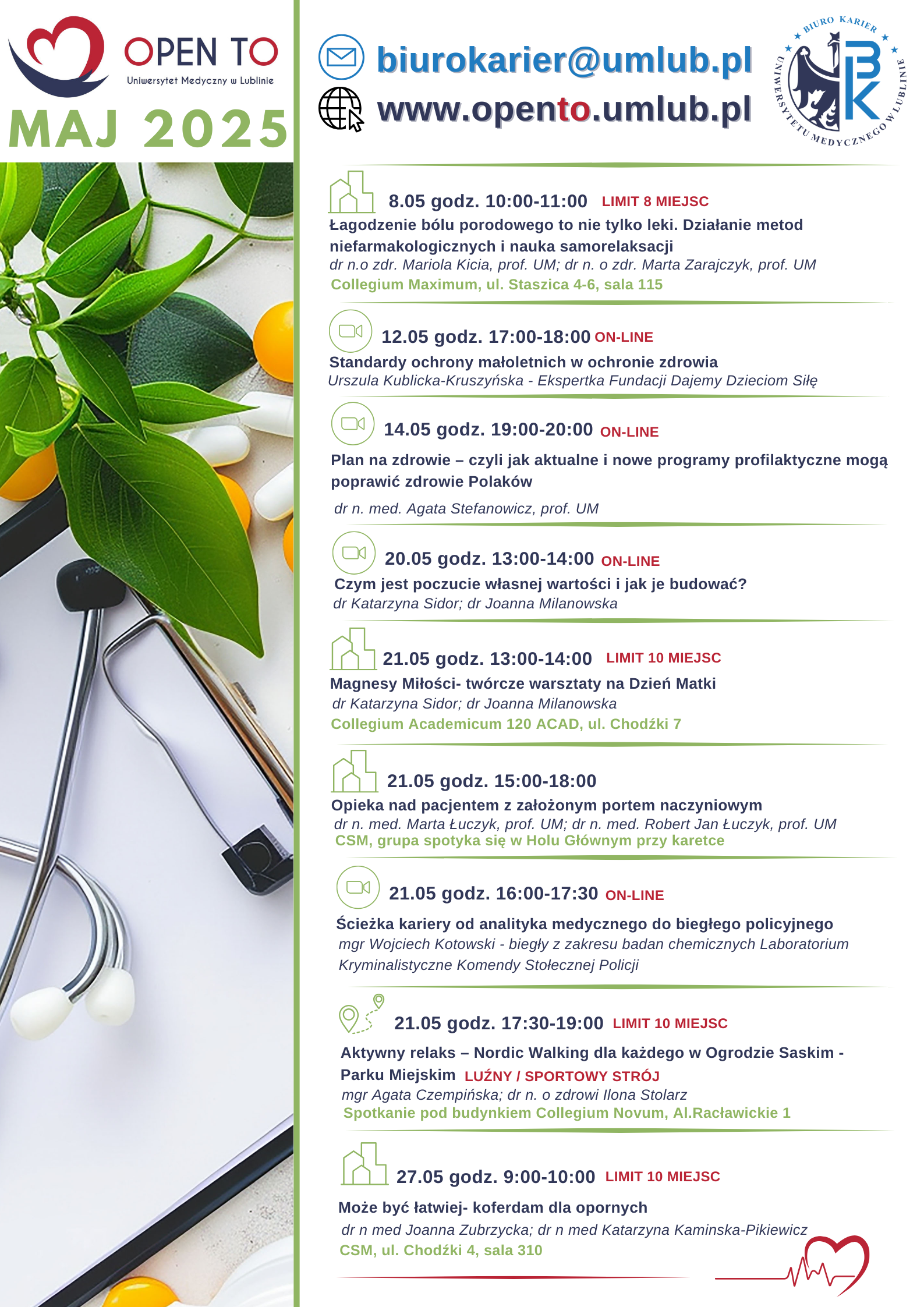 harmonogram na maj 2025